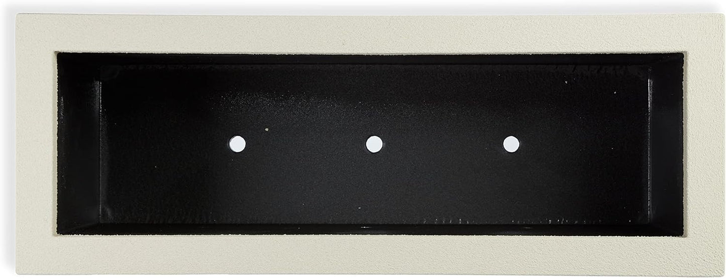 PolyStone Milan Tall Modern Outdoor/Indoor Rectangular Trough Planter, 46" L X 17" W X 19" H, Lightweight, Heavy Duty, Weather Resistant, Polymer Finish, Commercial and Residential (Greige)