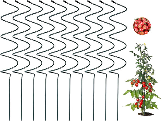 10 Pack Tomato Twist Stake, Spiral Tomato Stakes for Indoor Outdoor, Spiral Garden Stakes for Climbing Plants, Tomatoes, Roses & Garden Vines