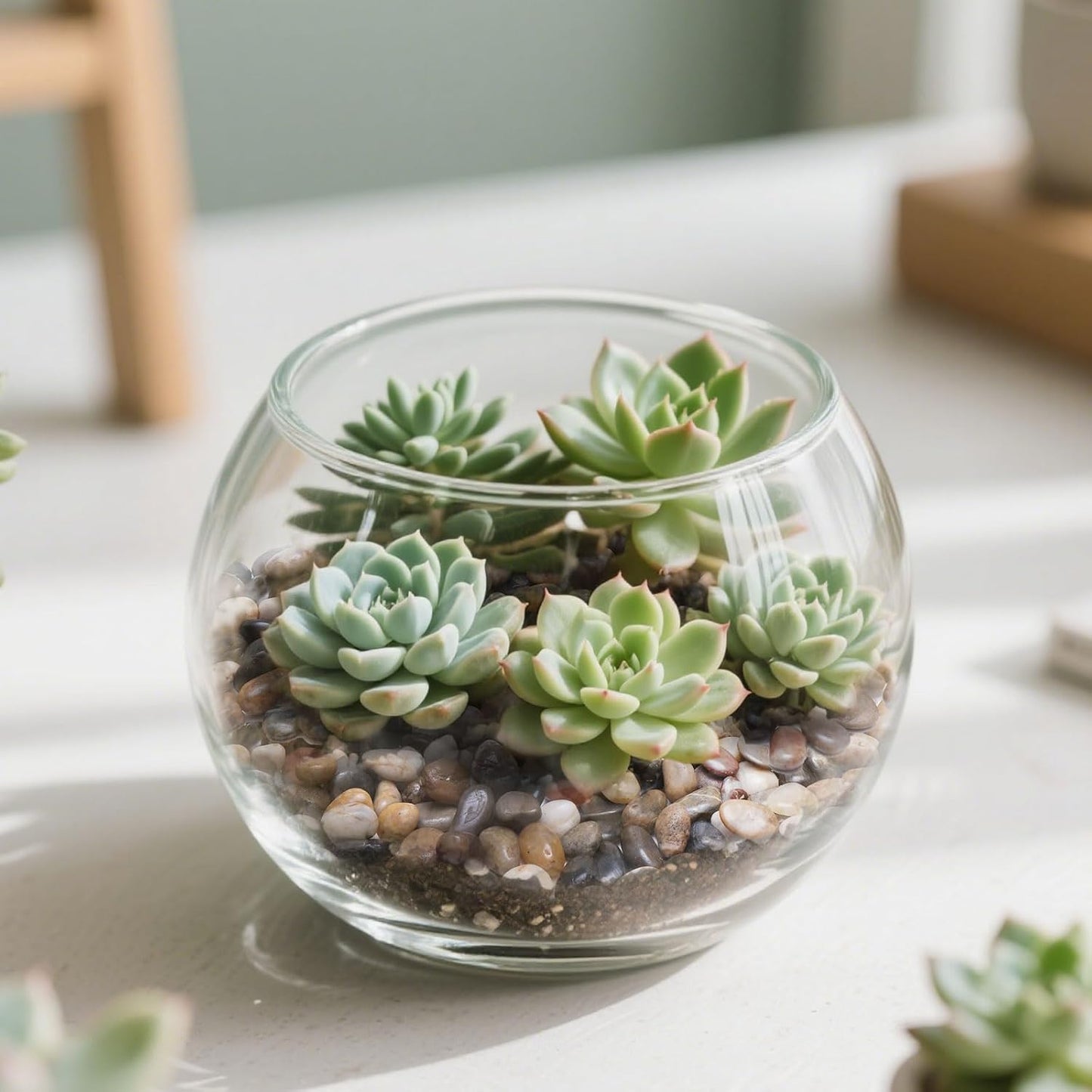 Calofulston 2.2lb Pebbles, 3/8 Inch Small Pebbles for Indoor Plants, Aquariums, Bamboo, Succulent, Vase, Outdoor Landscaping, Decorative Polished Plant Rocks for Pots Indoor, Mixed Color