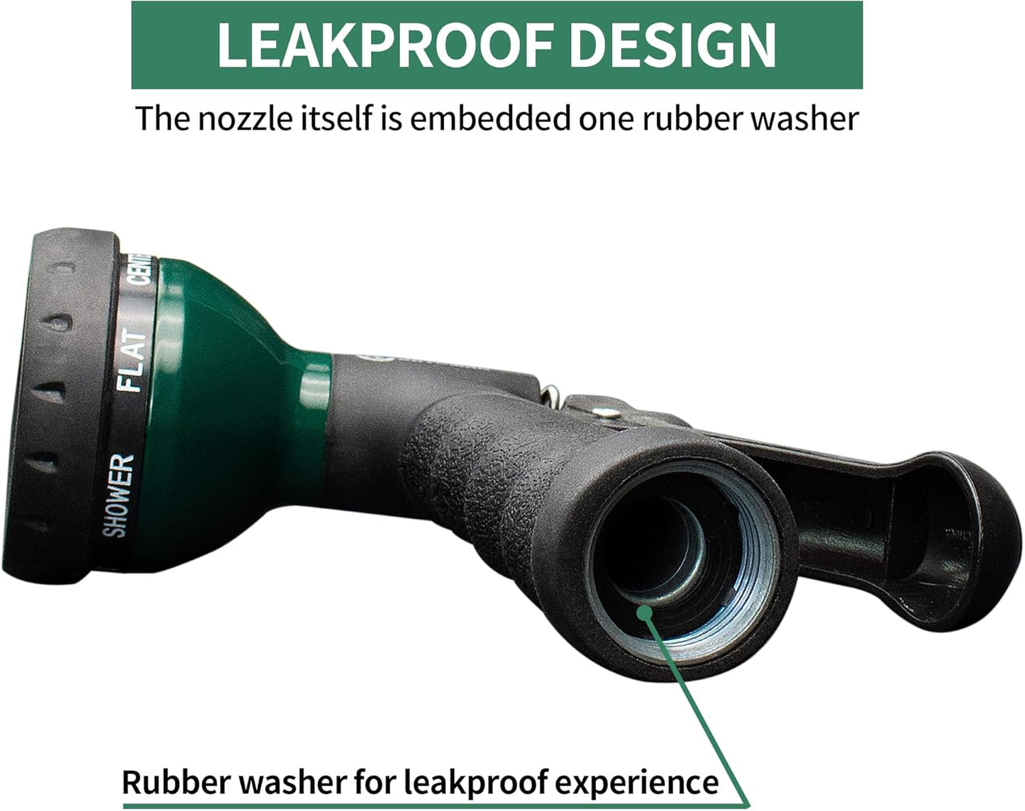 AUTOMAN-Garden-Hose-Nozzle, Metal Water Spray Nozzle with Heavy Duty 7 Adjustable Watering Patterns,Slip Resistant for Watering Plants,Lawn& Garden,Washing Cars,Cleaning,Showering Pets & Outdoor Fun.