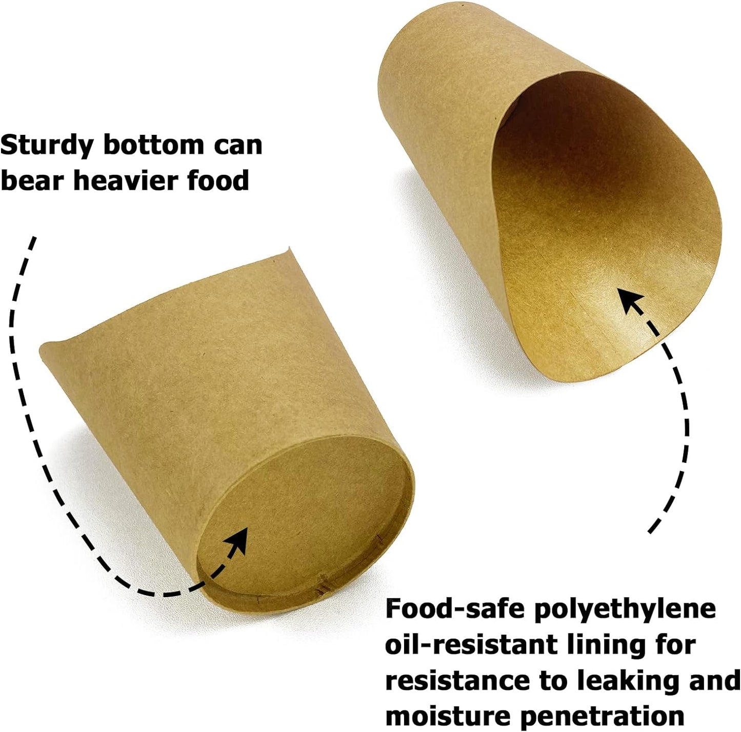 CAMKYDE 50 Pcs French Fries Holder, 12oz Disposable Paper French Fry Cups Charcuterie Cups for all Occasions (12oz)