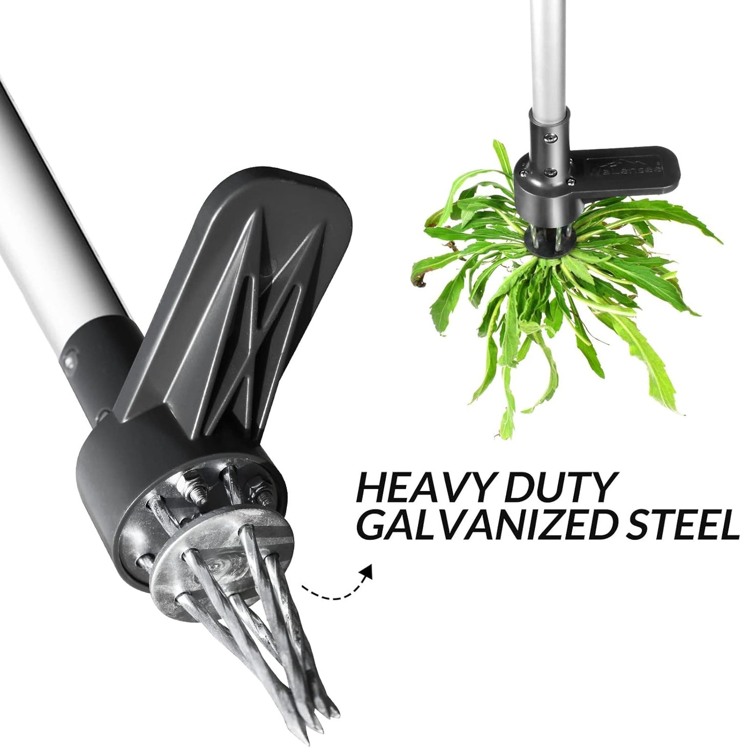 Walensee Upgraded Weed Puller, Stand Up Weeder Hand Tool, Long Handle Garden Weeding Tool with 5 Claws, Hound Weed Puller for Dandelion, Standup Weed Root Pulling Tool and Picker, Grabber (1 Pack)