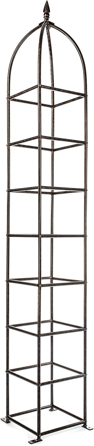 H Potter Trellis Obelisk for Climbing Garden Plants Weather Resistant Iron and Metal Vertical Yard Art GAR470