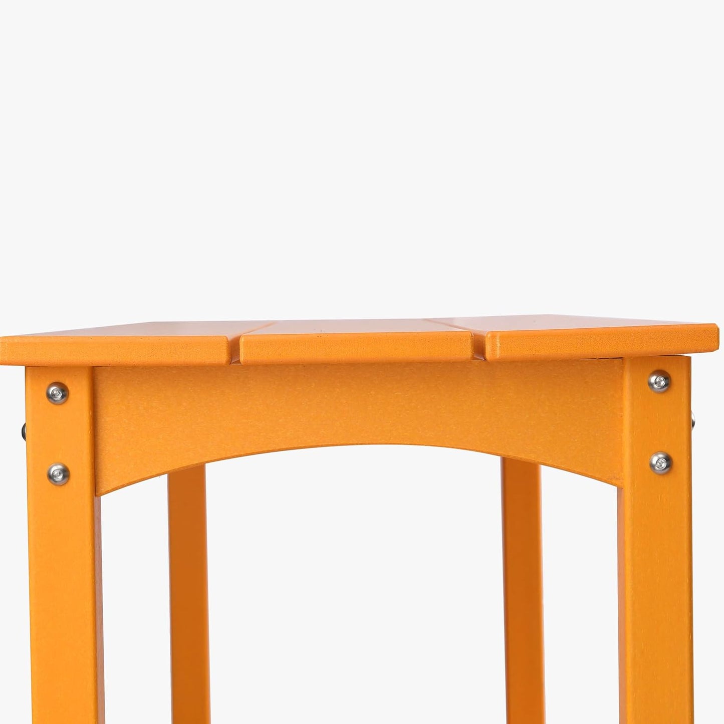 WestinTrends Malibu 55" Outdoor Patio HDPE Adirondack 2-Tier Shelf Console Table, Orange