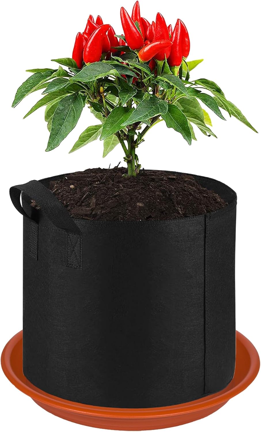 2 Pack Plant Saucer Drip Tray 11 12 inch, Pot Base for Plants Indoor, Plastic Flower Planter Saucers and Drip Trays for Outdoors, Heavy Durable Plant Plate Water Catcher (12", Terracotta)