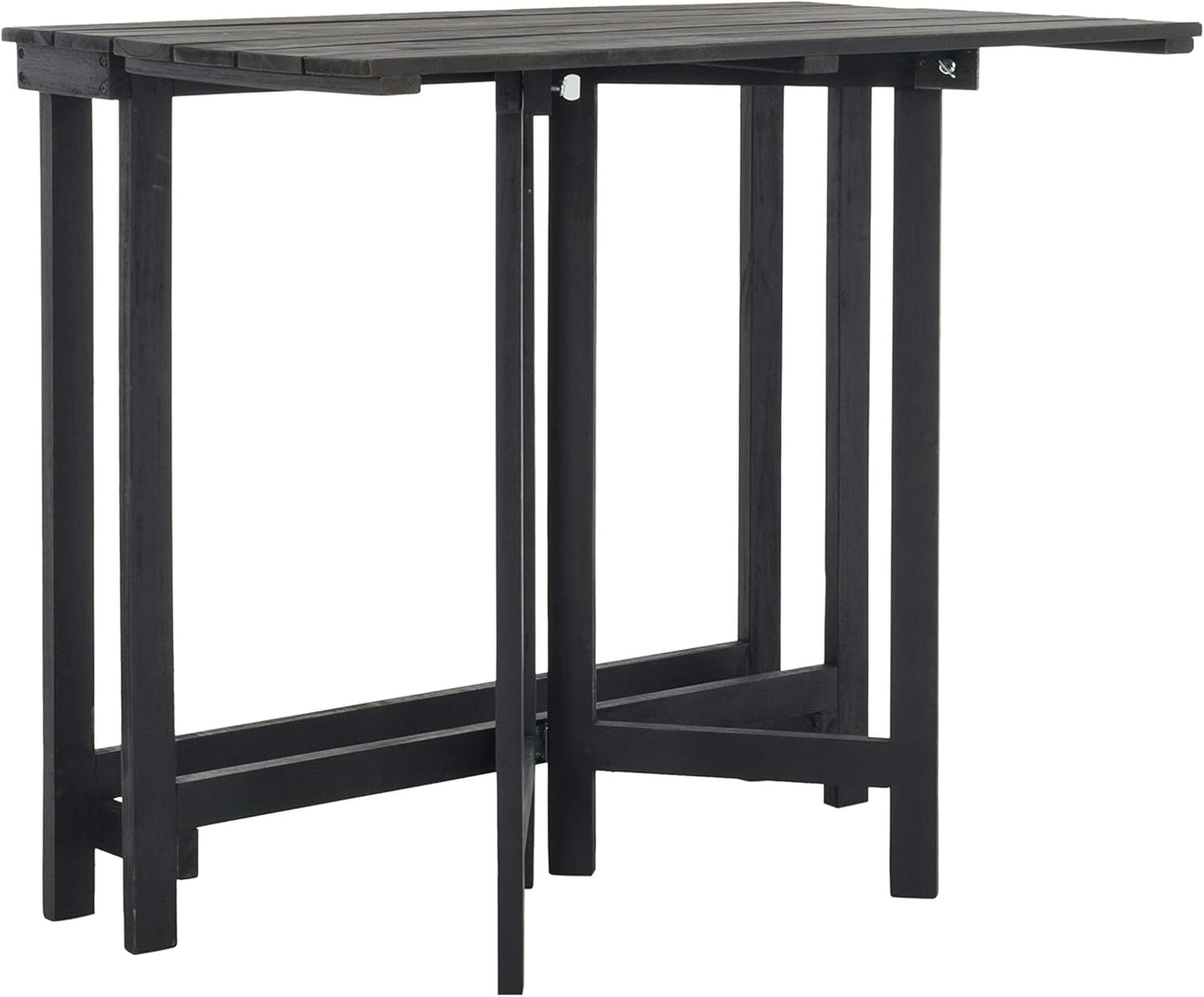 SAFAVIEH PAT6754A Collection Wilton Teak and Navy Balcony Corner Lounge Outdoor Set