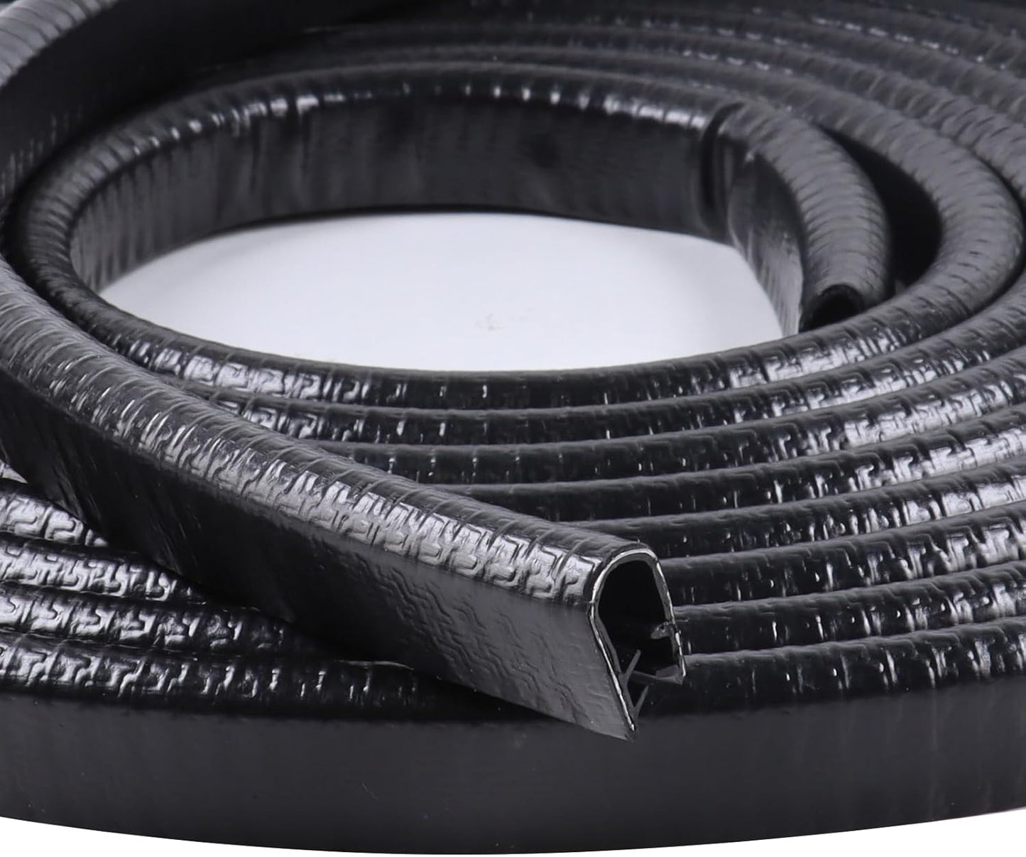 Edge Trim Black U-Channel Rubber Trim Edge with Metal 1/2" X 3/8" - Fit Gap 3/64" to1/4 Car Door Edge Sealing Strip, PVC Weather Stripping with Steel, Metal Edge Protector, 32FT