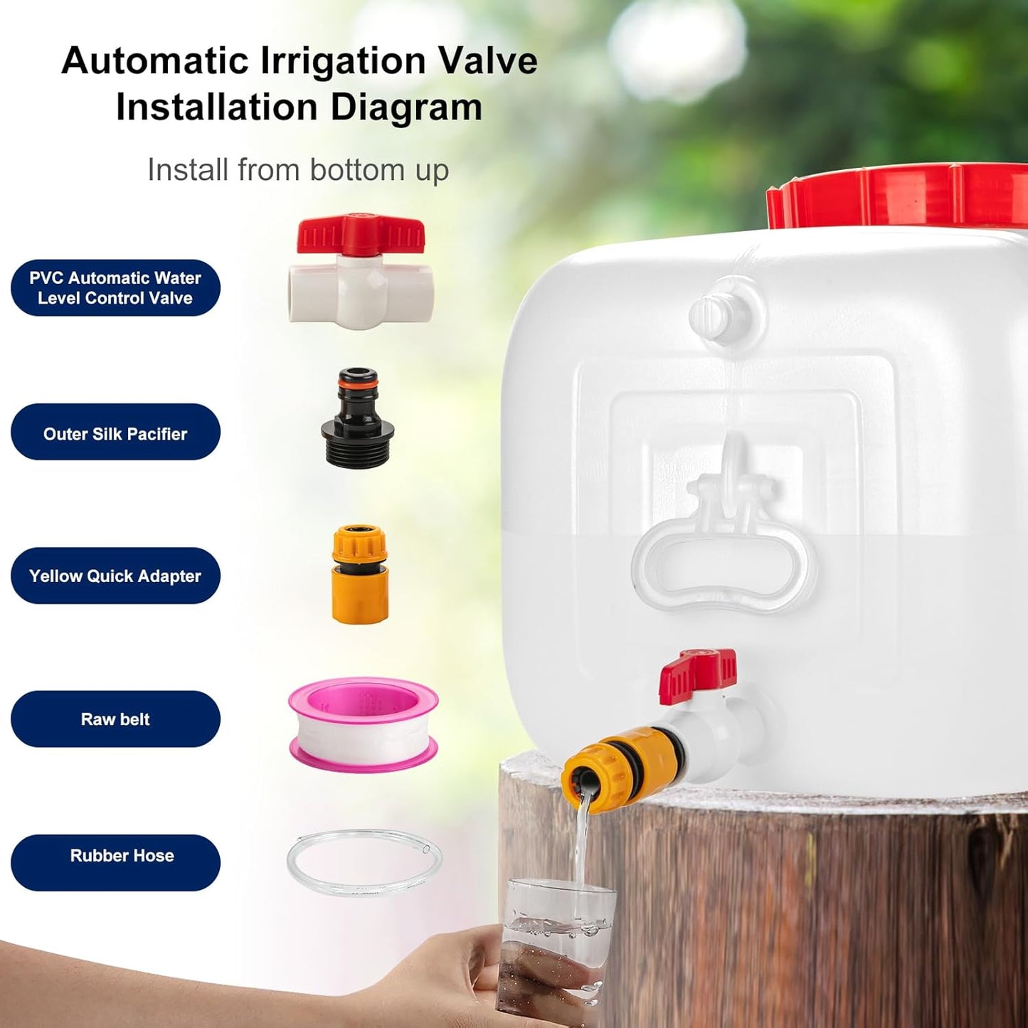 13.2 Gallon Water Tank with Faucet, Water Storage Container for Camping, Portable First Aid Water Storage for Outdoor Hiking, RV, Autonomous Driving Tour, 23.6 x 13 x 13.7in