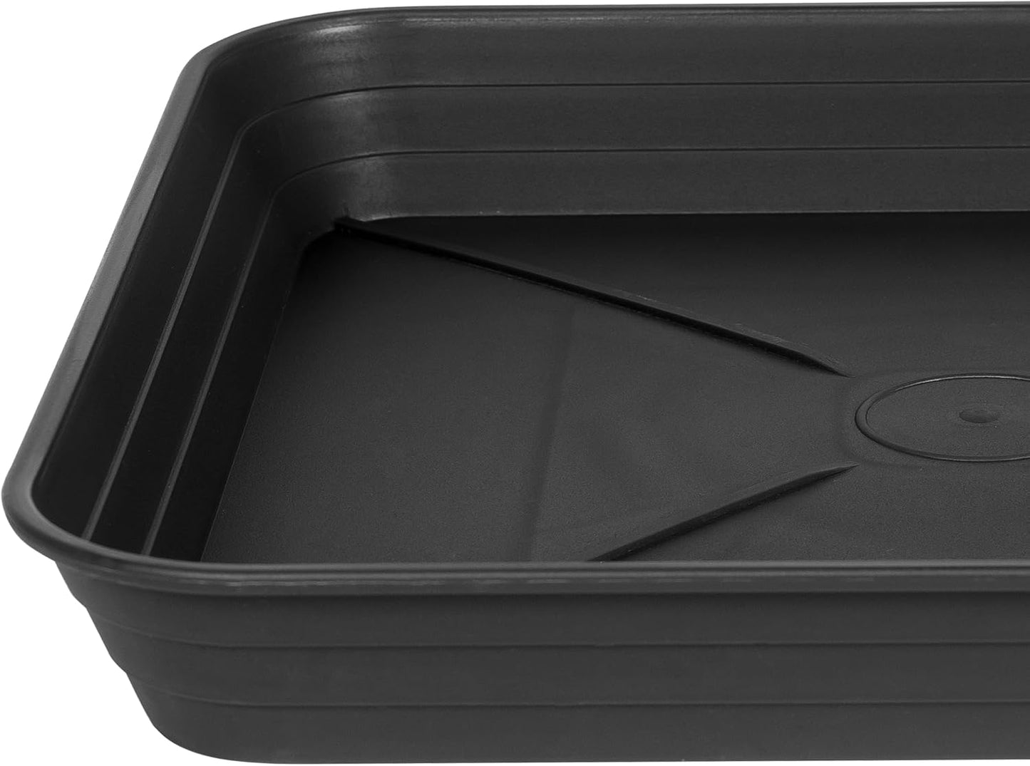 2 Pack Square Plant Saucer Tray 12 inch, Heavy Duty Plastic Plant Saucers for Indoors Outdoor, Flower Plant Drip Trays for Pots, Square Seed Starting Tray, Seedling Growing Trays