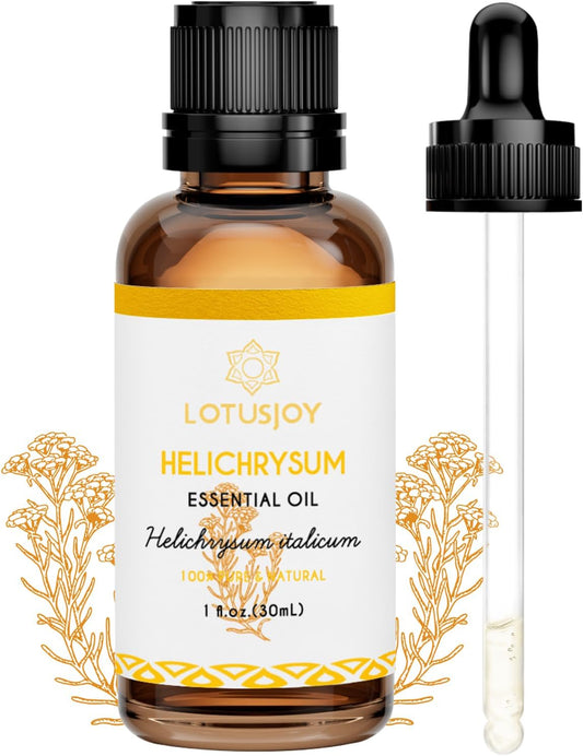 Helichrysum Essential Oil 1 Oz – 100% Pure & Natural – Helichrysum Oil for Bruising, Skin, Aromatherapy, Massage & DIY Use