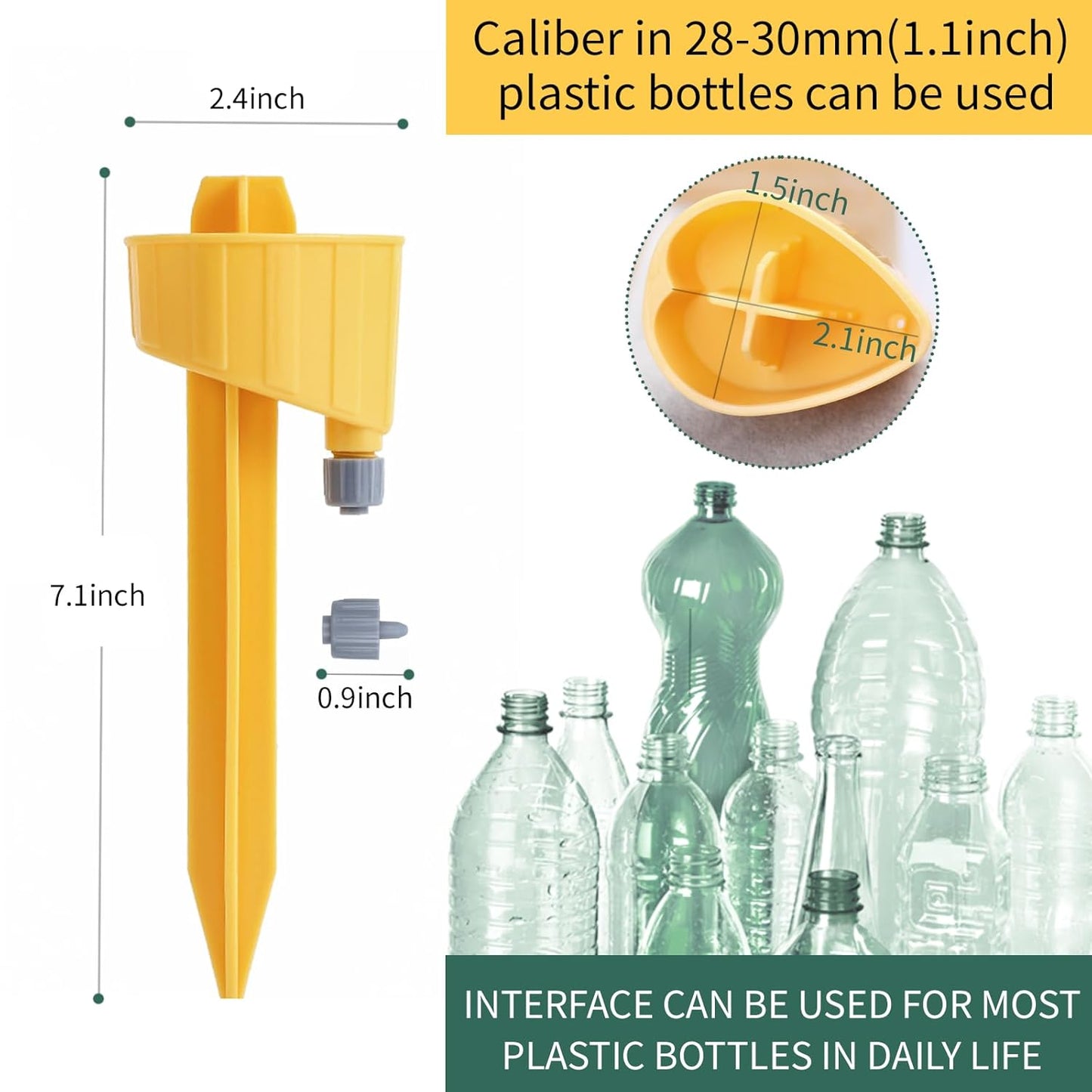 12 Pack Self Watering Spikes for Plants, Vacation Automatic Insert Irrigation Devices, Plant Water System with Adjustable Control Valve Switch Design for House Plants, Garden Plants, Office Plants