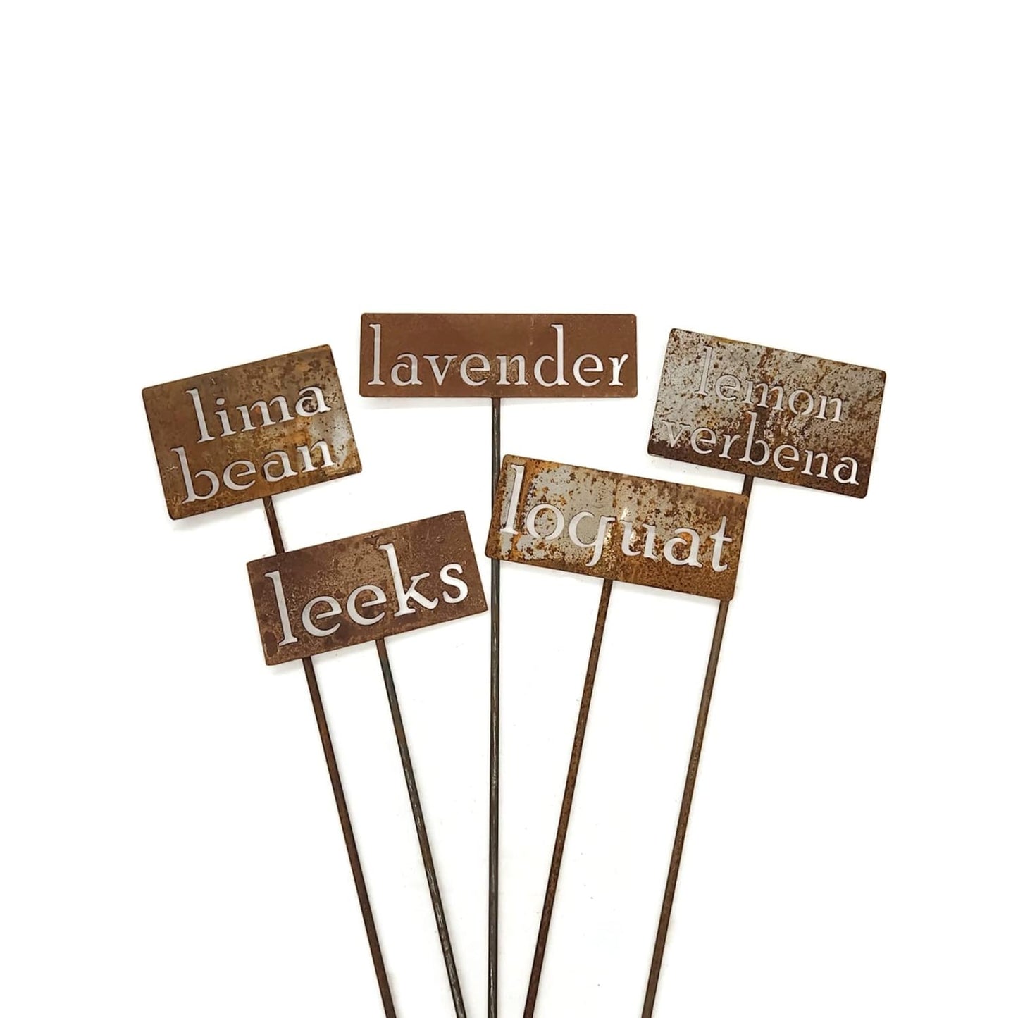 Classic Metal Garden Markers 19 Inches Tall (lavender, Naturally Rusted)