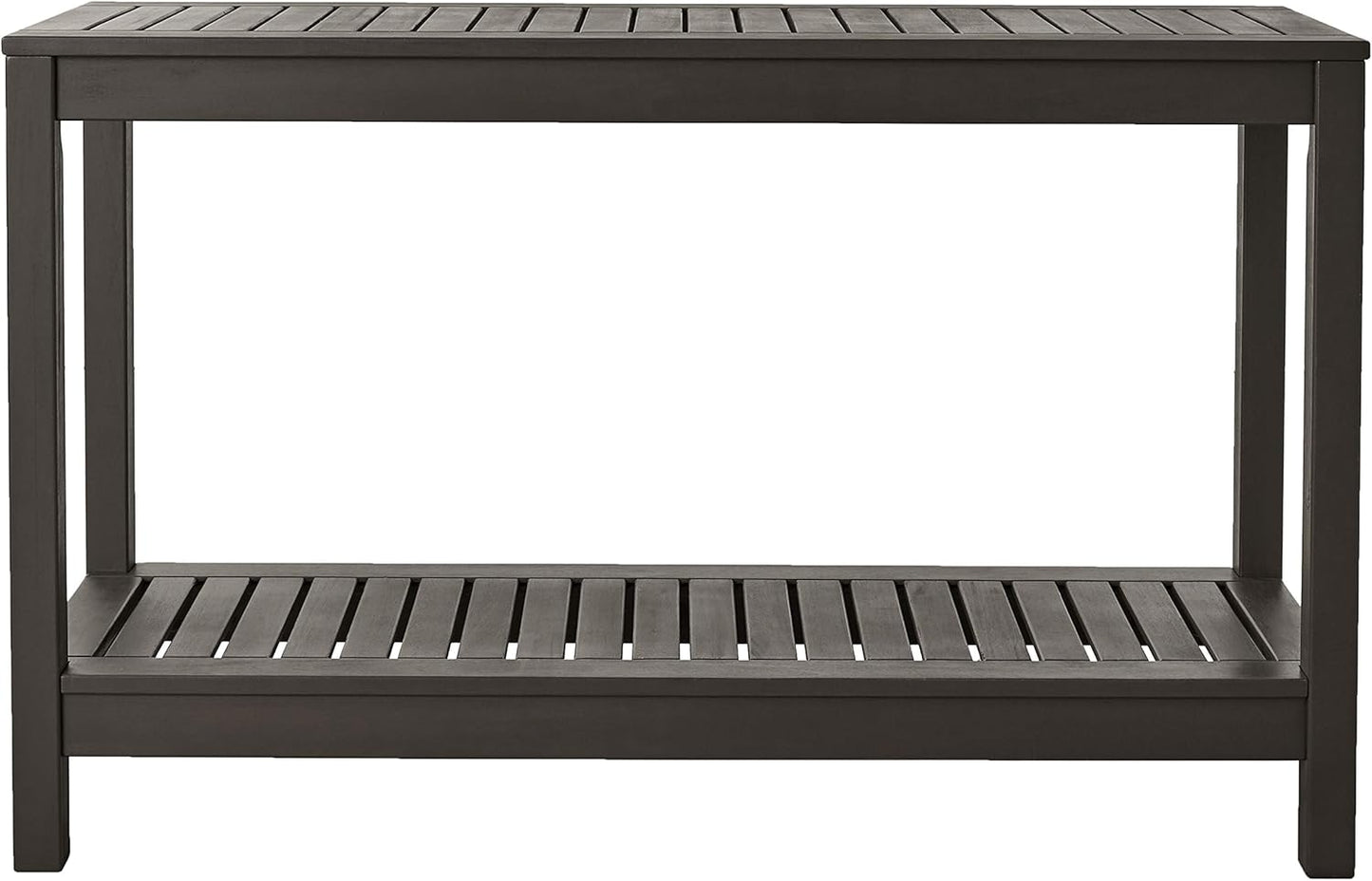 Cambridge Casual Solid Wood Alfresco Outdoor Console Table – Dark Brown Finish – Durable and Stylish Accent Plant Table for Patio, Deck, Porch, Garden, and Outdoor Spaces