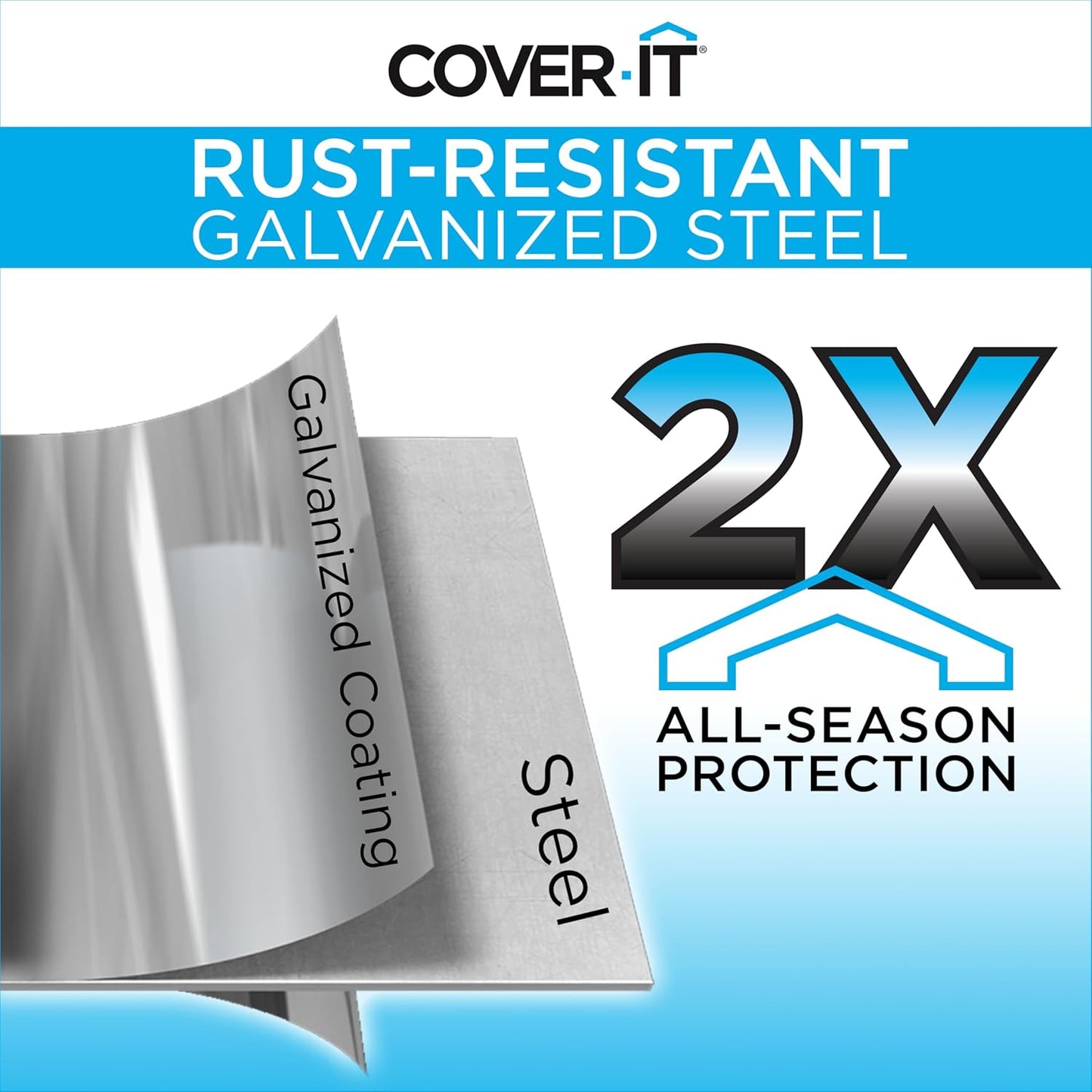 Cover It 5' x 3' Galvanized Steel Outdoor Storage Shed with Pent Roof and Lockable Sliding Doors, Weather-Resistant Steel Storage Shed for Backyards, Tan