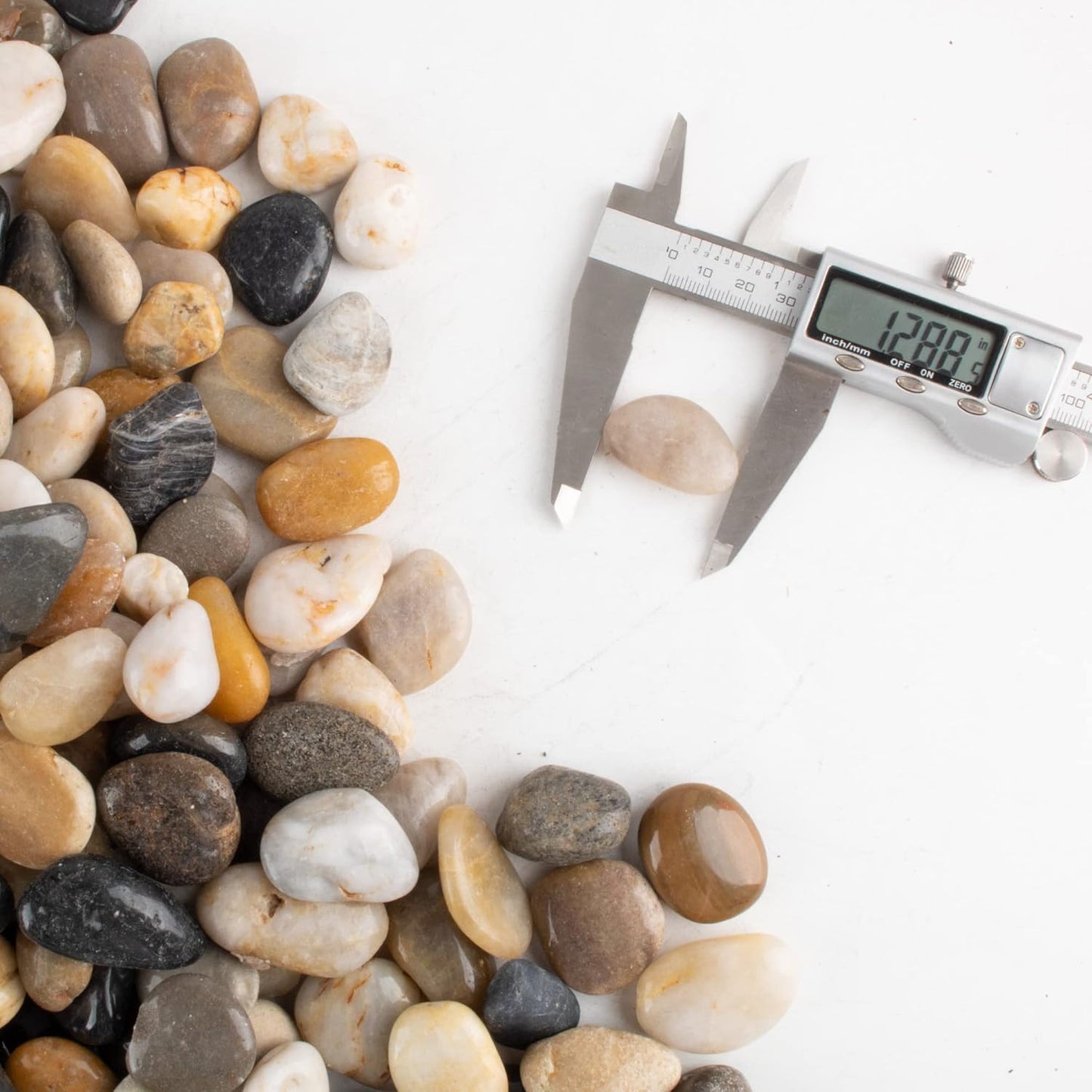 CJGQ Pebbles for Plants 7 lb Natural River Rocks for Garden Outdoor Aquariums Gravel 1-1.5 Inches