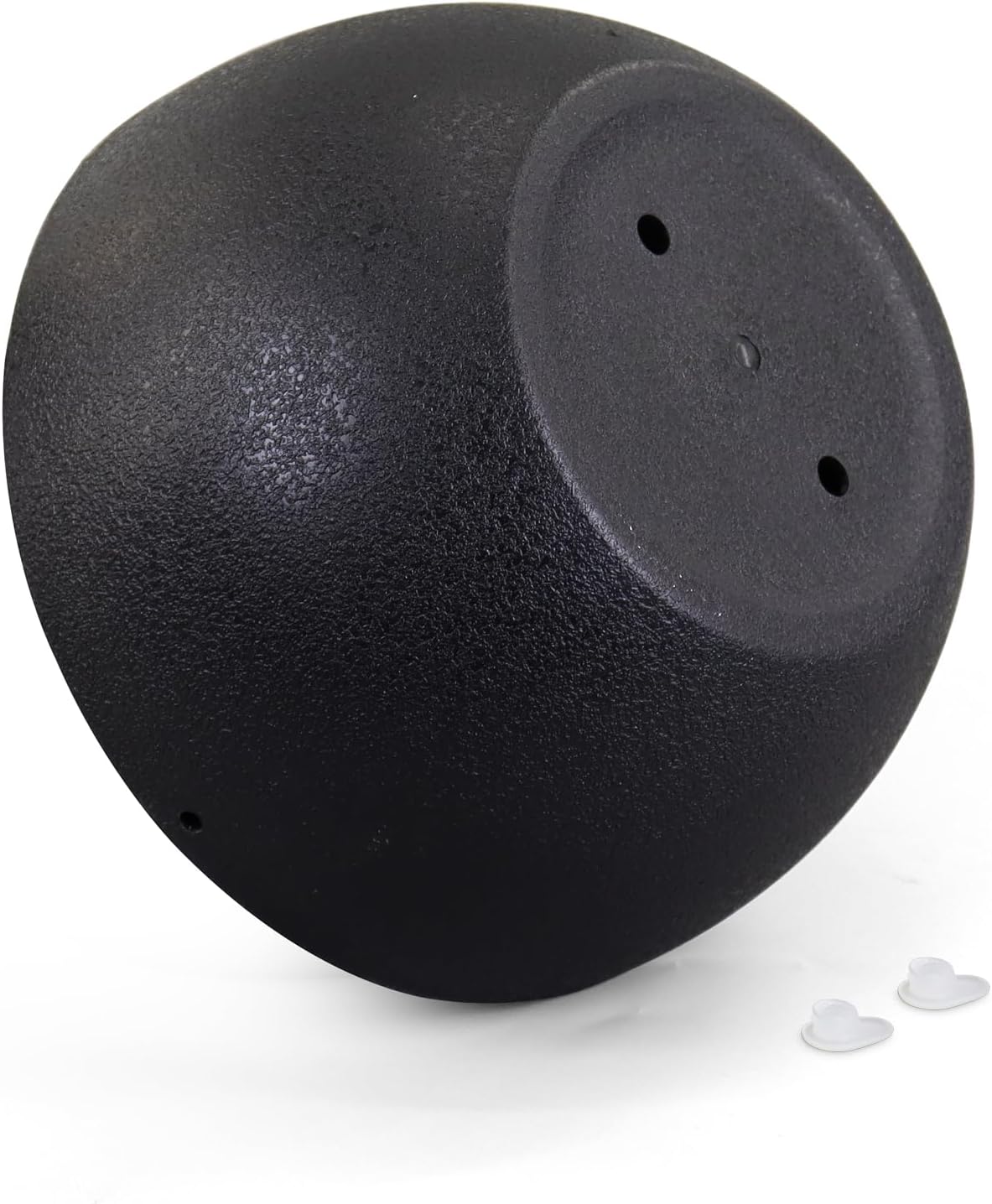 10 inch Hanging Planters for Indoor Outdoor Plants, 2 Pack Hanging Flower Pots with Drainage Holes and Chain for Garden Porch, Round Plastic Hanging Baskets for House Plants, Black