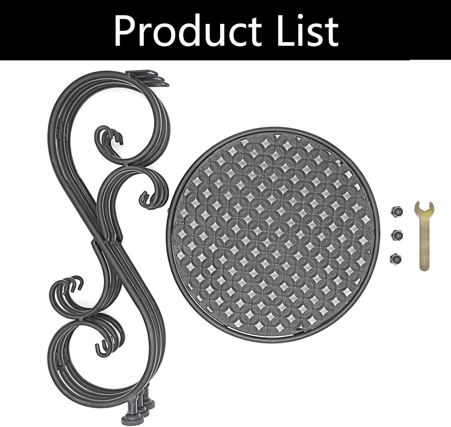 Metal Plant Stand, Heavy Duty Flower Pot Stand 17" Tall, Single Planter Holder for Indoor, Outdoor, Garden, Patio, Porch, Balcony, Home Decor, Black(1 Pack)