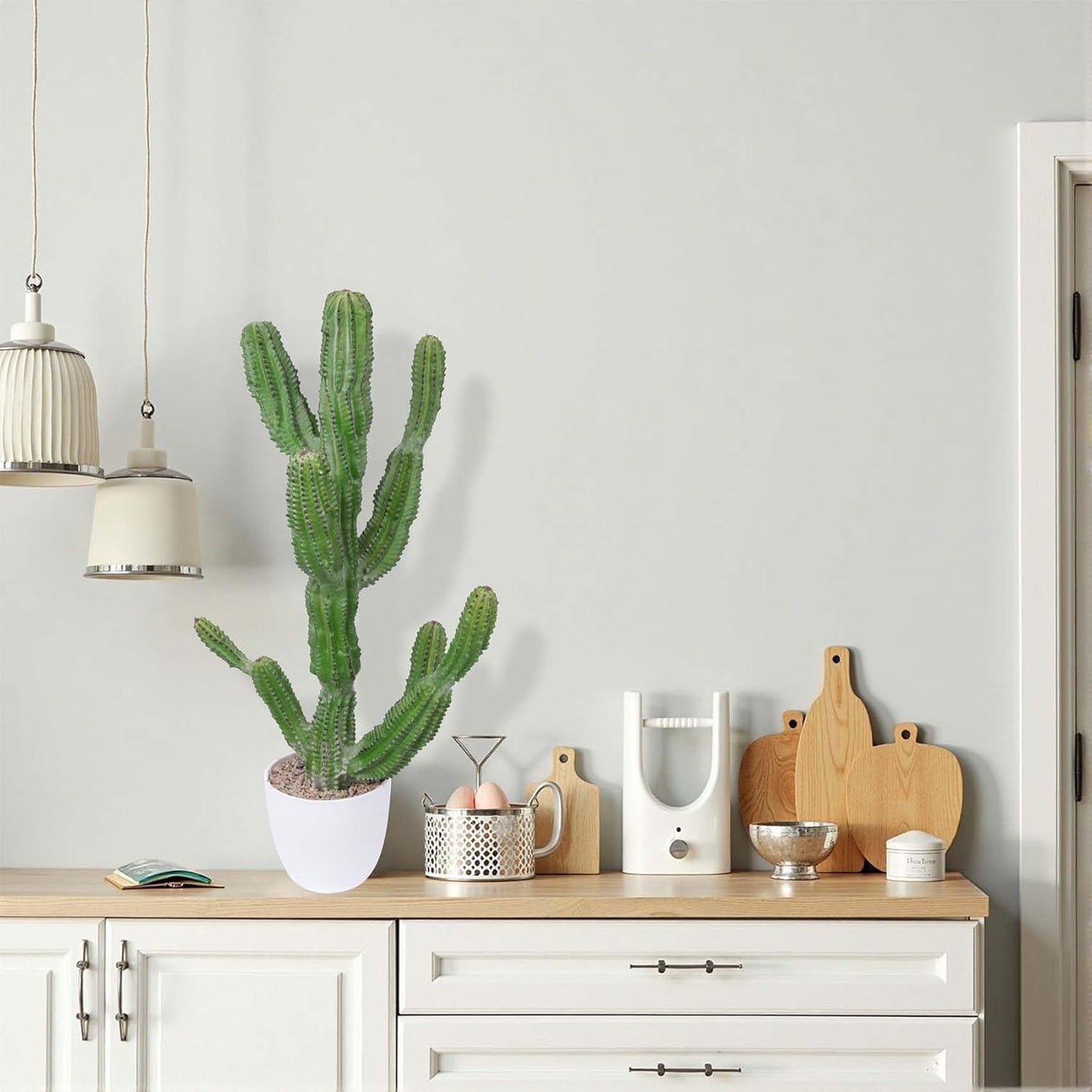 Artificial Cactus 26inch Faux Cacti Fake Saguaro Plants for Indoor Outdoor Home Office Garden Decor