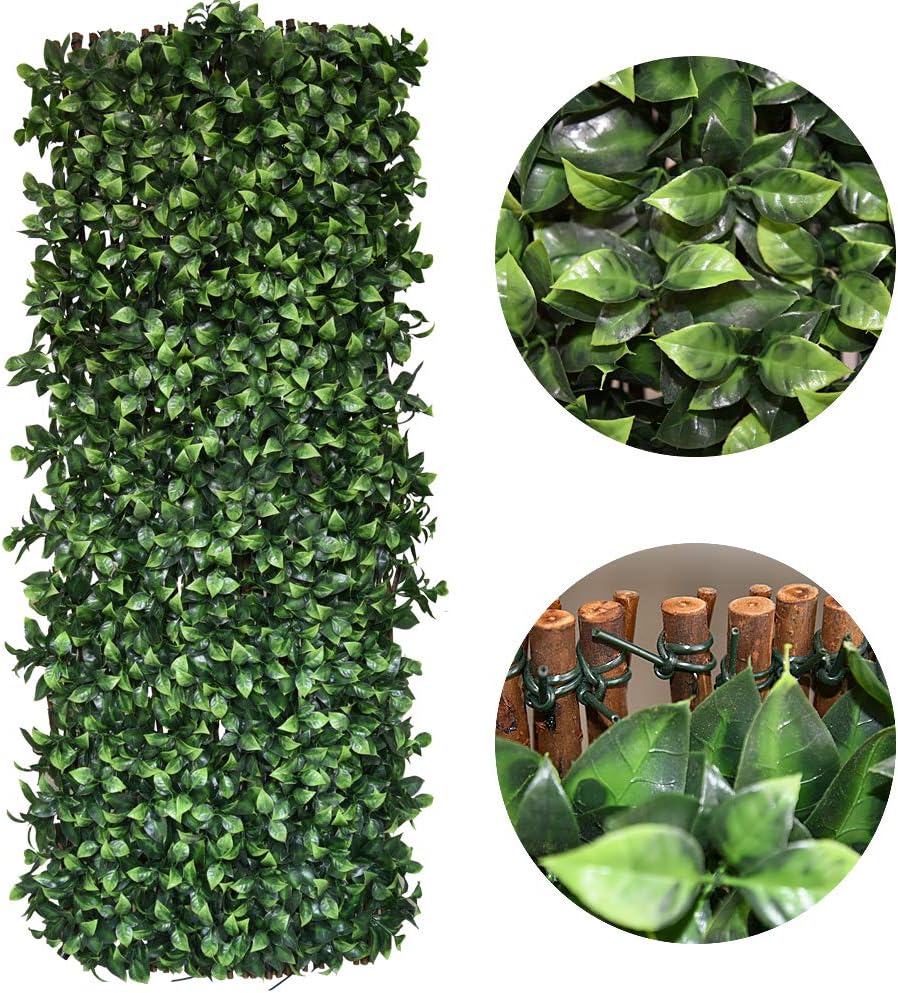 Expandable Fence Privacy Screen for Balcony Patio Outdoor,Decorative Faux Ivy Fencing Panel,Artificial Hedges (Single Sided Leaves)…7