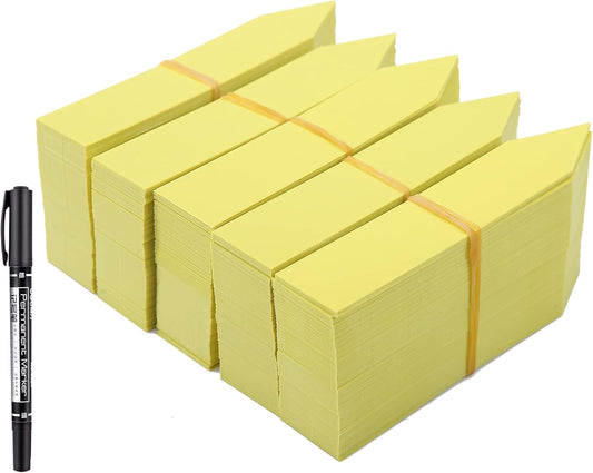 1000 Pcs 4 Inch Garden Plant Labels, Plastic Nursery Tags Waterproof Pot Seed Markers, Yellow