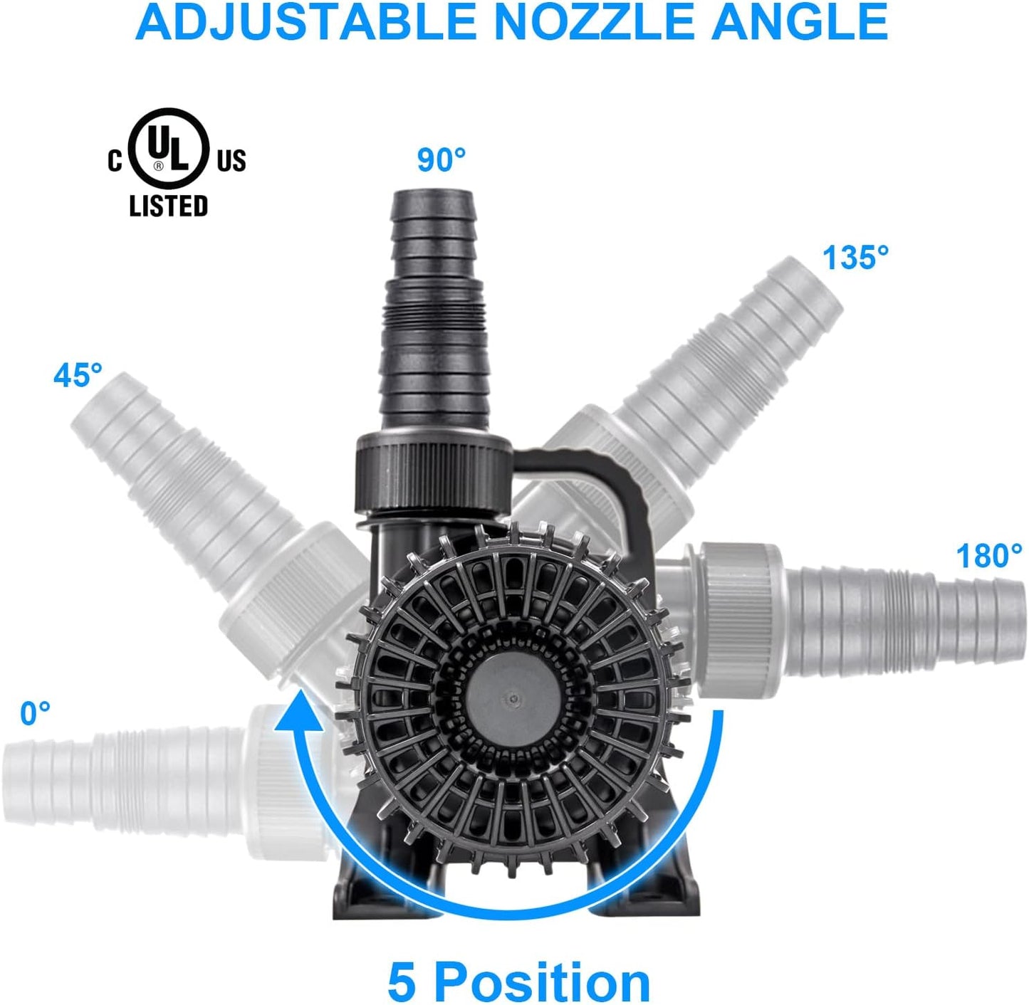 OYO WATER Outdoor Large 5600gph-305W 32.8FT Pond Water-fall & Kio Fish Fountain-s &Garden Pump Submersible IPX8: Long 32.8FT Cord Smart-er & Quieter Duck & Yard &Patio Ponds Pumps, 1 Barrier Pump Bag
