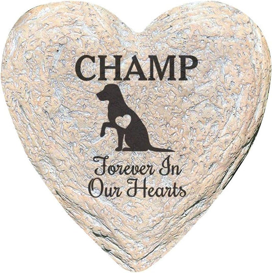 GiftsForYouNow Engraved Assorted Animals with Heart Memorial Heart Garden Stone, Dog Our