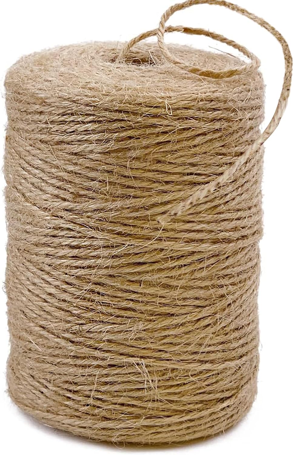 656 Feet 3Ply Jute Twine String, 2mm Natural Brown Thick Twine Rope for Crafts, Gardening, Tomato, Climbing Plant, Tie Floristry, Gift Wrapping Packing, Christmas, Wedding Decor