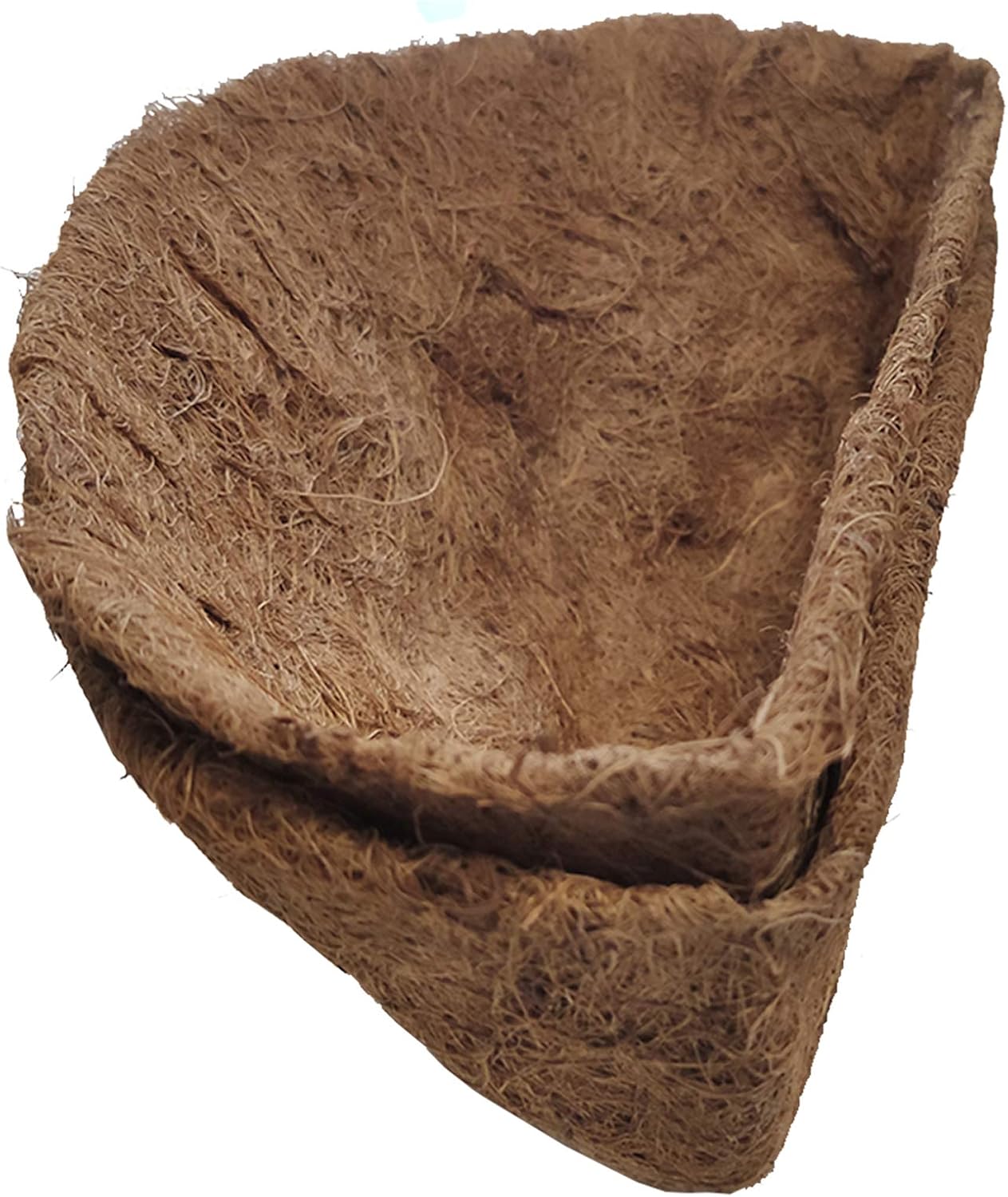 2PCS Half Round Replacement Coco Liner for Hanging Basket Wall Flower Basket, Half Circle Wall Planter Coconut Fiber Plant Basket Liner for Garden Planter Flower Pot (10 inch)