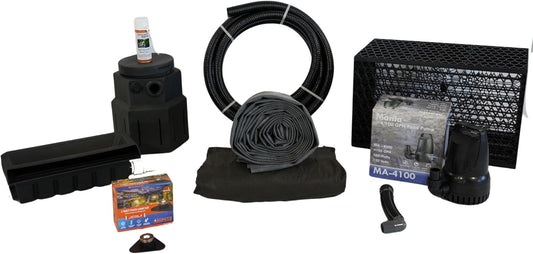 HALF OFF PONDS Pond Free Cascade 4100 Waterfall Kit with MatrixBlox, 10' x 30' EPDM Liner and 4,100 GPH Pump - PMDPB2