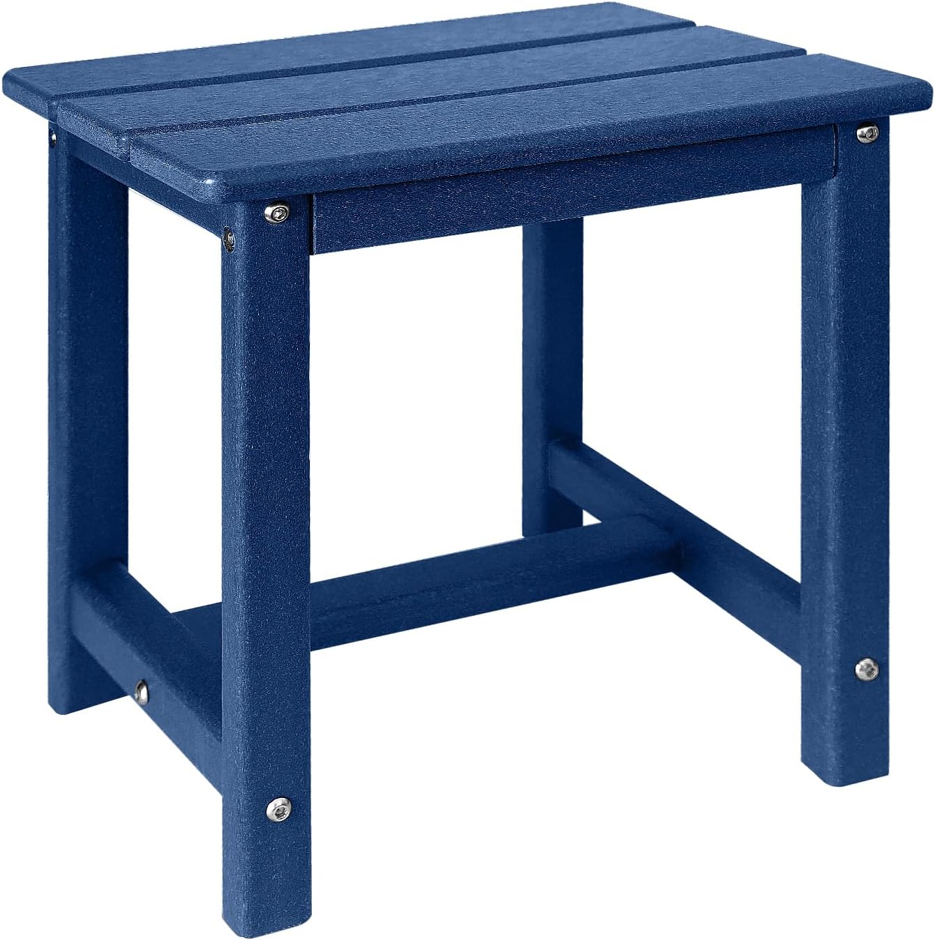 Adirondack Square Side Table,one-Tier Outdoor end Table, Patio Side Table for Pool,Porch,Backyard,Relaxing Companion (Blue)