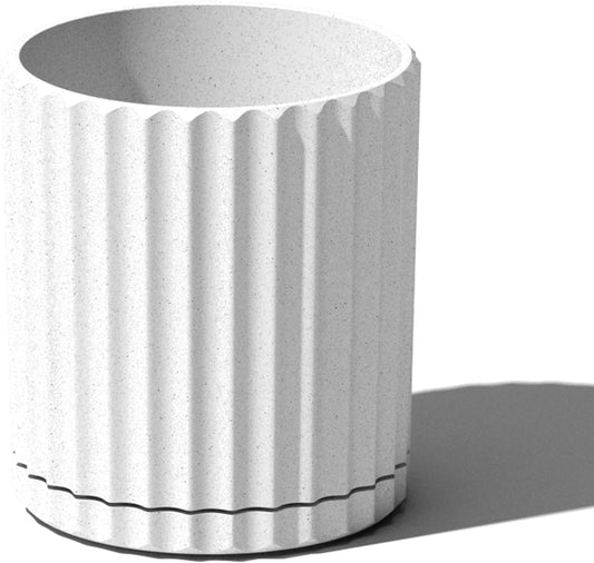 Veradek Demi Series Demi 6" Planter w/Tray, White