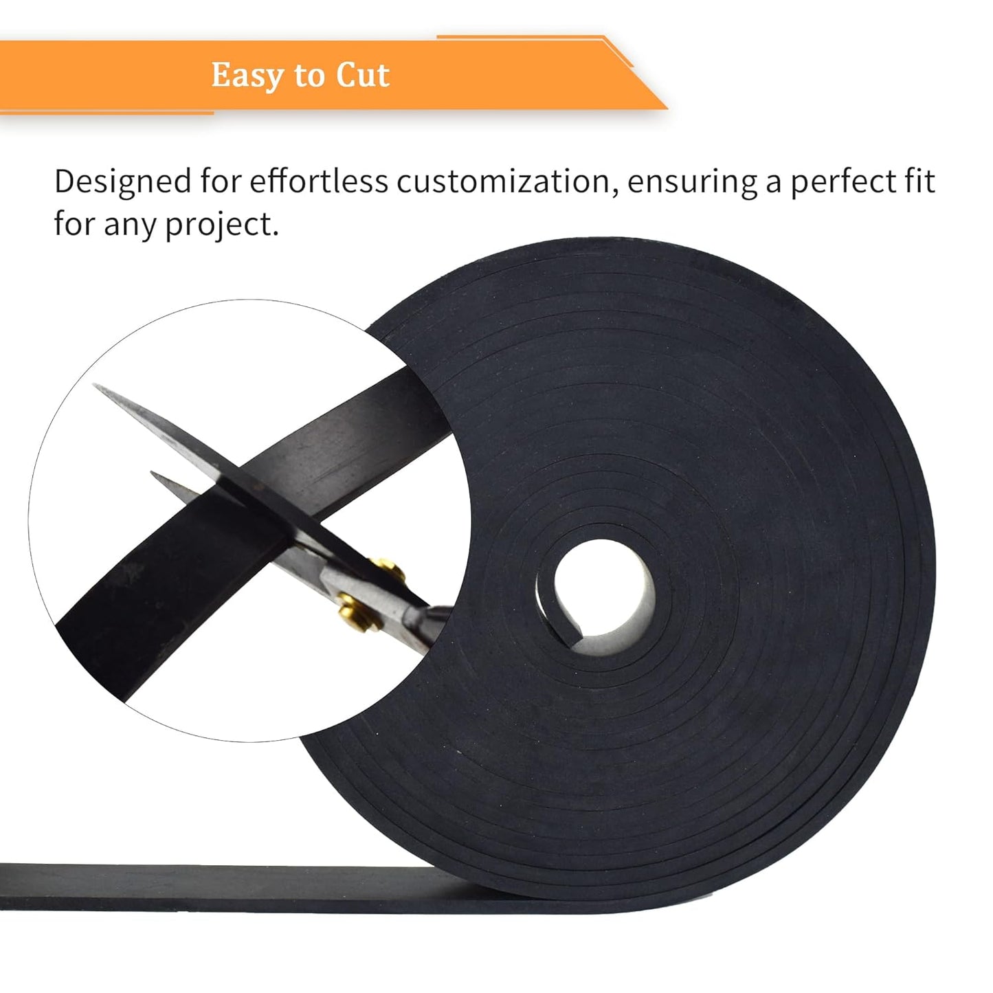 Neoprene Rubber Strips 1/4 (.250)" Thick X 1" Wide X 25' Long, Solid Rubber Rolls Use for Gaskets DIY Material, Supports, Leveling, Sealing, Bumpers, Protection, Abrasion, Flooring