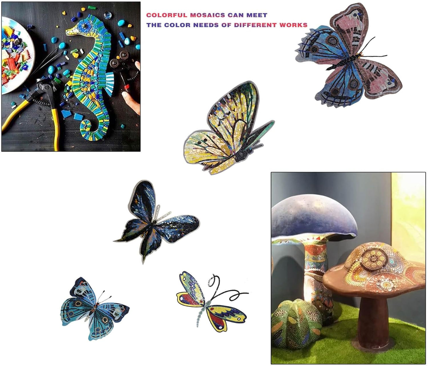 SMEIINIK 1.1lb Bulk Single Iridescent Color Mosaic Tiles for Crafts, Glass Mosaic Pieces for Mosaic Puzzles, Stained Glass Tiles for Mosaic DIY, Mosaic Making Supplies(WJ26-16)