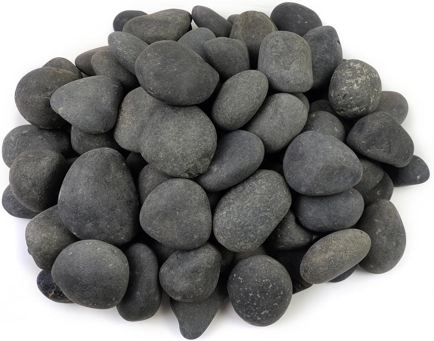 40 lbs Bulk Black River Rocks for Landscaping, 3-4 Inch Mexican Beach Pebbles, Decorative Black Stones for Planters Garden Fish Tank Walkways and Outdoor Decorative Stones