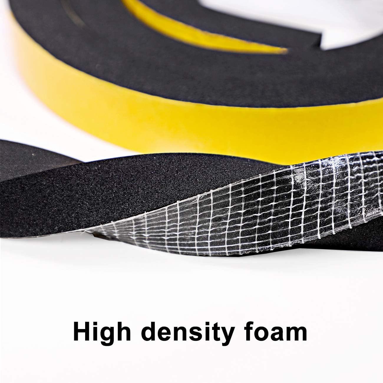TORRAMI Foam Seal Tape 1 inch W x 3/4 inch T x 6.5 Ft Length,High Density Foam Weather Strip Neoprene Stripping with Adhesive (Total 13 Ft Length, 2 Rolls of 6.5 Ft Each)