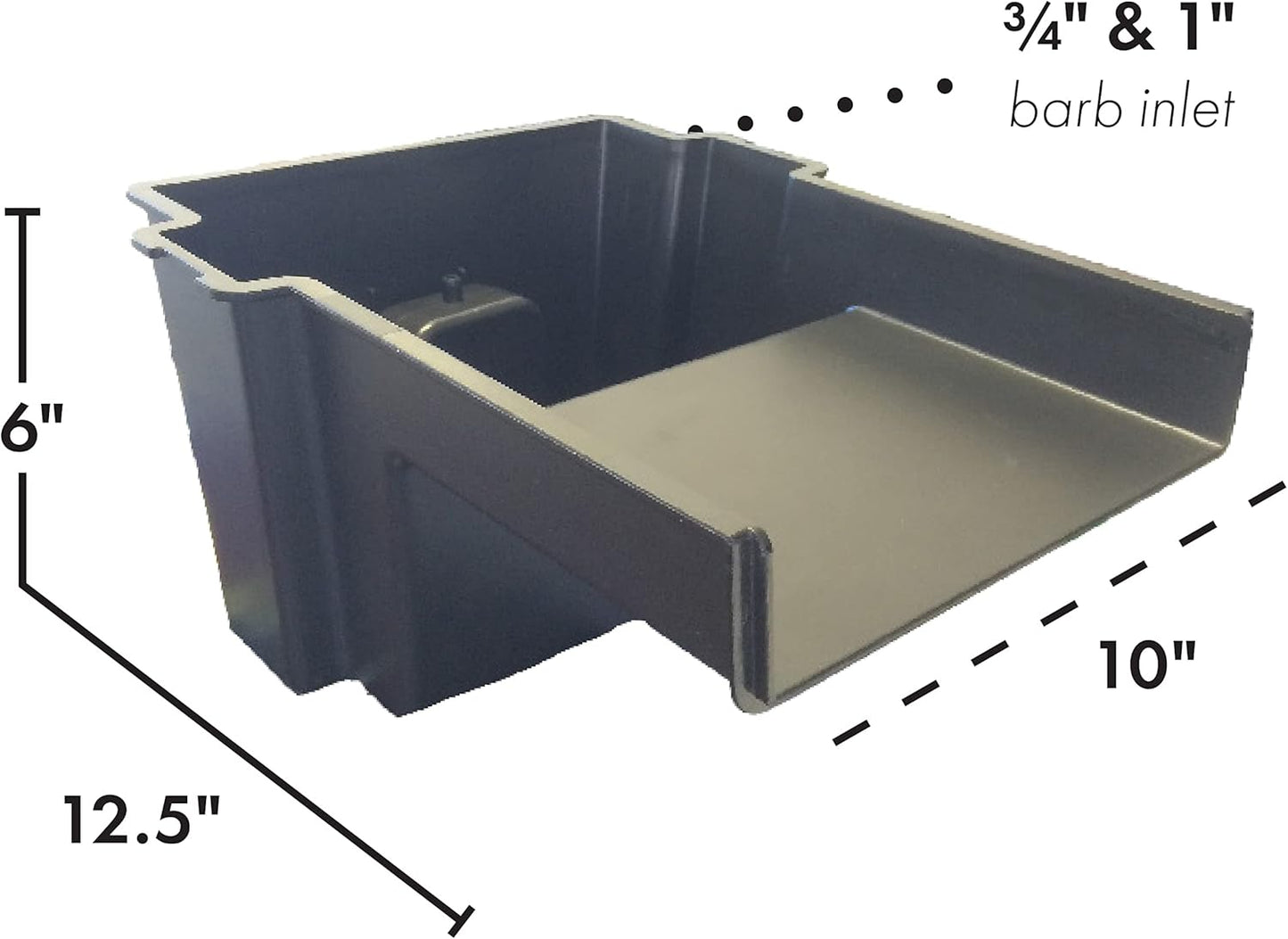 HALF OFF PONDS 10-Inch Filtering Waterfall Spillway Kit for Ponds and Waterfall Streams up to 1,000 gallons. Includes 500 GPH (45w) Pump, Waterfall Box, Filter Media, and 10 FT Tubing.