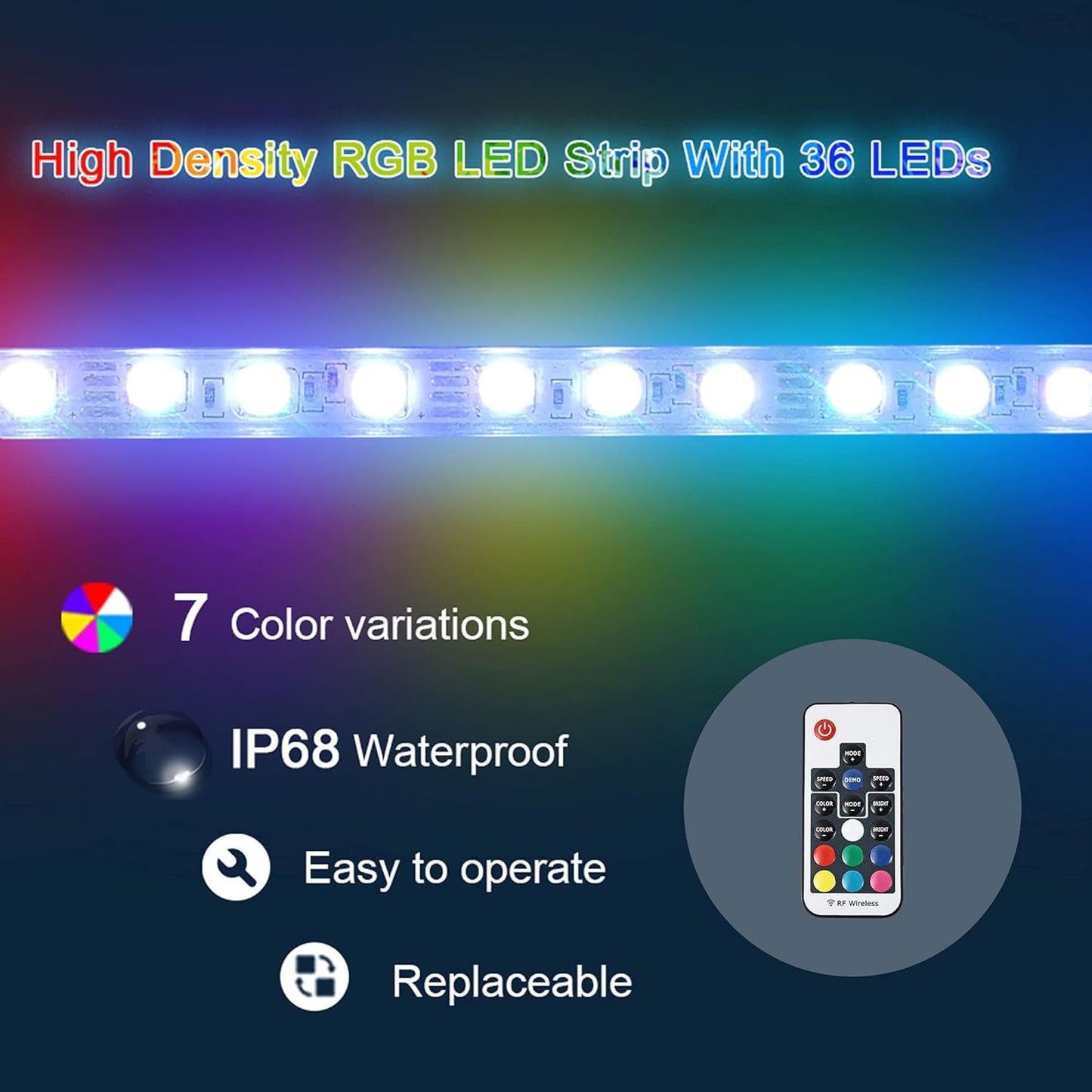 PONDO Lighted Waterfall Pool Fountain 24" with LED 7 Color Changing and Remote, Acrylic Waterfall Spillway for Sheer Descent Garden Outdoor