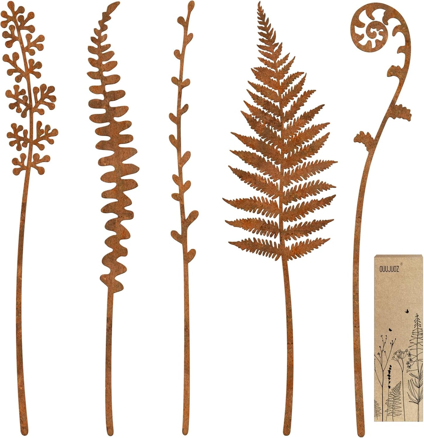 Metal Flowers for Outside,Garden Stakes Decorative,Flower Bed Decor Plant Stakes,Garden Statues Outdoor Clearance,Metal Yard Art Outdoor,Plant Decorations for Pots