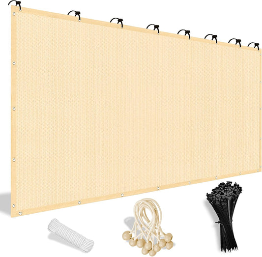 Shade&Beyond 90% Sun Shade Cloth with Grommets, 12' X 12' Pergola Shade Cover Canopy, Mesh Tarp Sun Screens for Patio, Outdoor, Garden, Backyard, Wheat