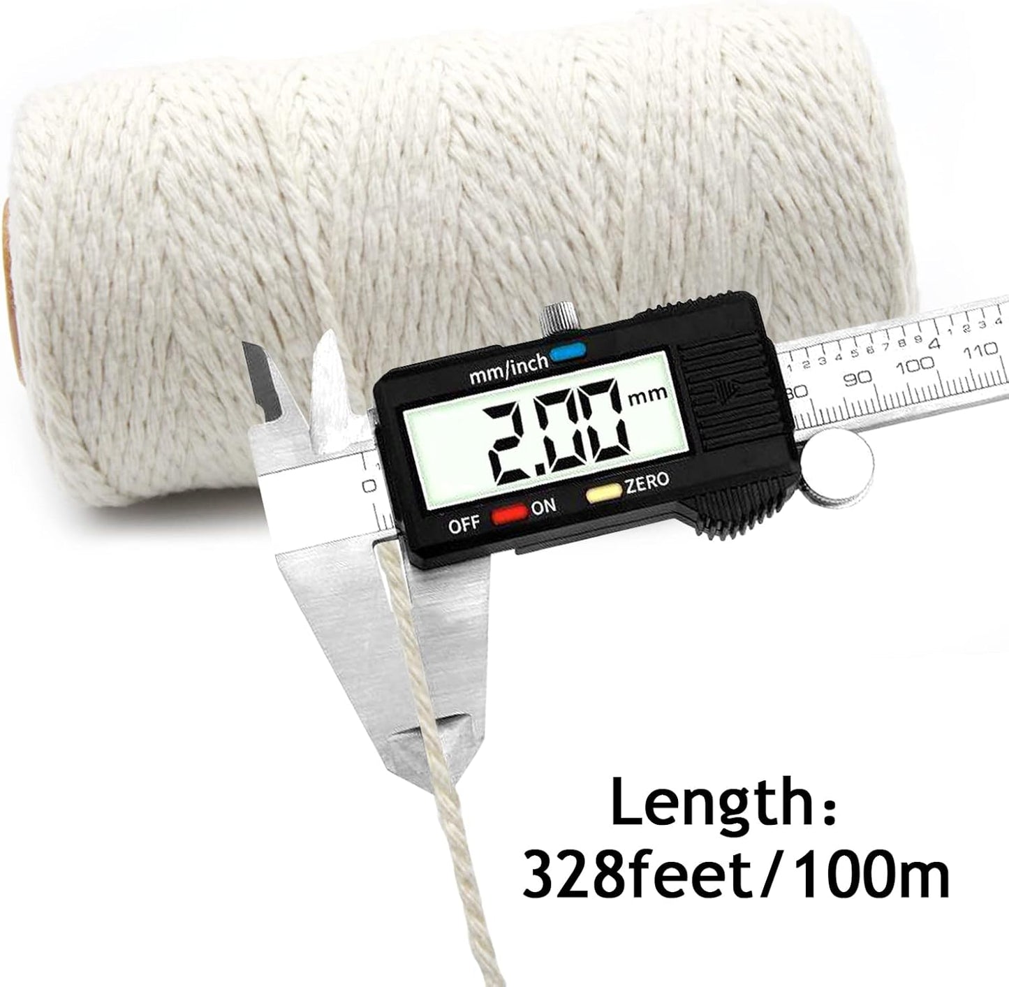 Anvin 984 Feet Cotton Twine Natural Jute Twine Packing Twines Bakers Twine Beige Twine Wrapping Butchers Baking Arts and Crafts Gardening(Pack of 3, 10 Ply 2mm Thick)