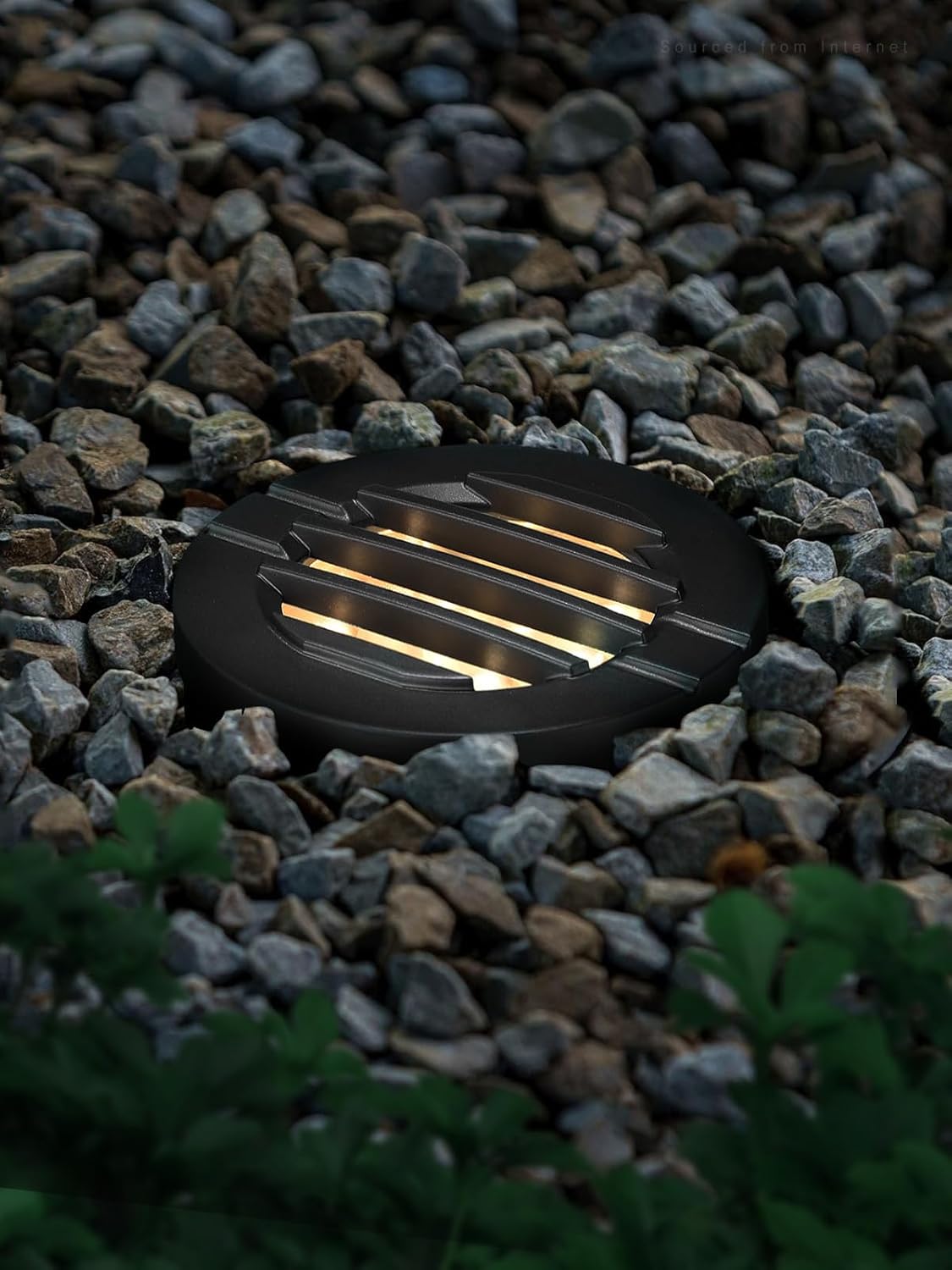 LEONLITE Dia. 4 Inch Well Lights Landscape LED In Ground, Grated Top, 3000K Warm White, 12-24V AC/DC CRI90 Low Voltage Garden Landscaping, Black Aluminum Housing, Pack of 6