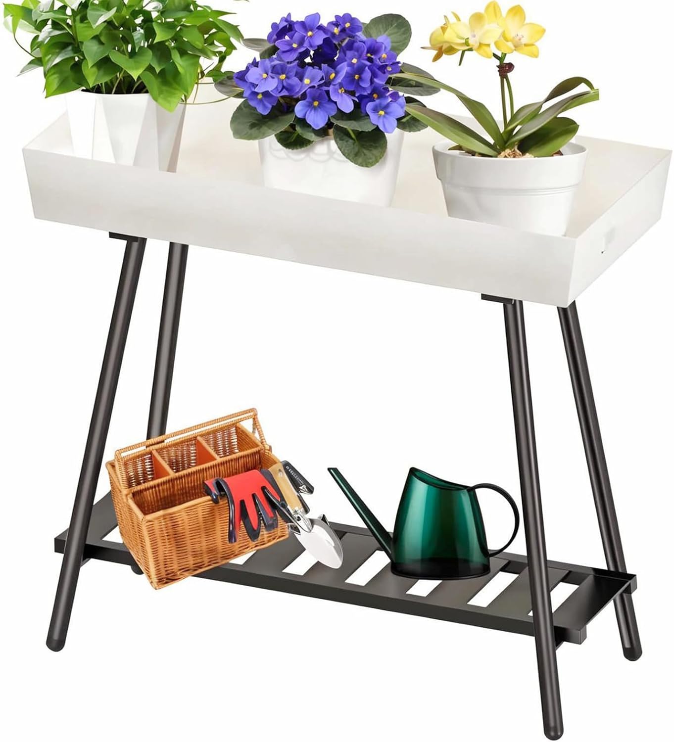 Exceptional Indoor & Outdoor Plant Stand Aluminum Flower Rack - Perfect for Patio, Lawn, Garden - Aesthetically Pleasing & Durably Crafted Plant Holder