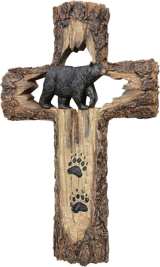 BLACK FOREST DECOR Bear Tracks Wall Cross