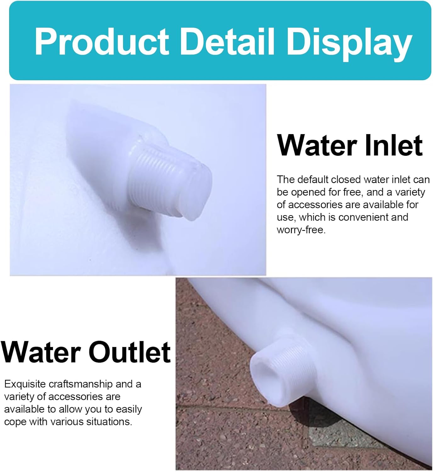 Water Container 50L 80L 110L 200L Heavy Duty Water Bucket Water Carrier, Portable Plastic Water Tank Water Storage for Camping Caravans Hiking Travel BBQ Travel Outdoor(Size:200L)