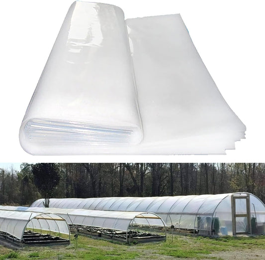 Greenhouse Plastic Sheeting 12x25 ft, 6 mil Thickness Replacement Cover, UV Resistant