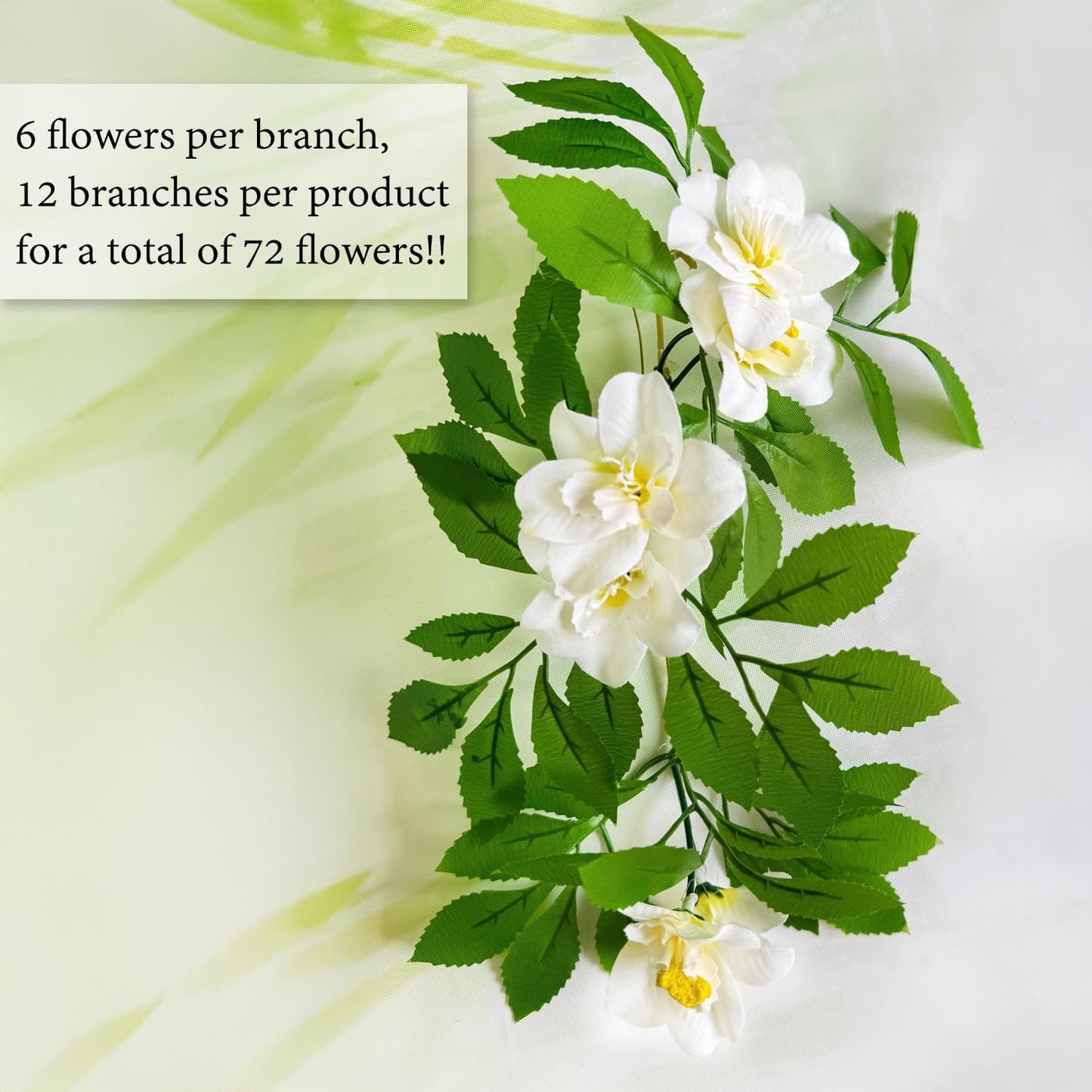 Expandable Fence Privacy Screen for Balcony Patio Outdoor,Decorative Faux Ivy Fencing Panel,Artificial Hedges (Single Sided Leaves) (4, Branches -White Fowers)