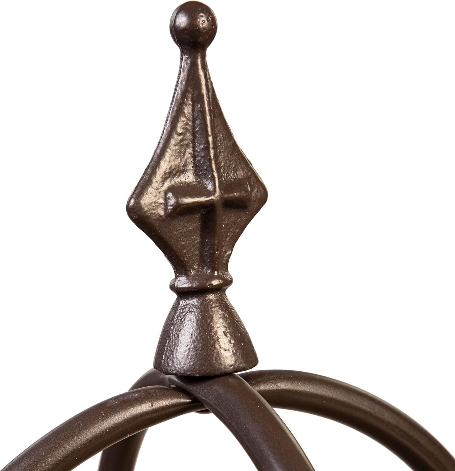 Evergreen Garden 5 ft Metal Garden Obelisk Trellis for Climbing Plants Vines, Clematis & Flowers | Outdoor & Indoor Plant Trellis for Potted Plants | Floral Pattern Arch Trellis (Bronze)