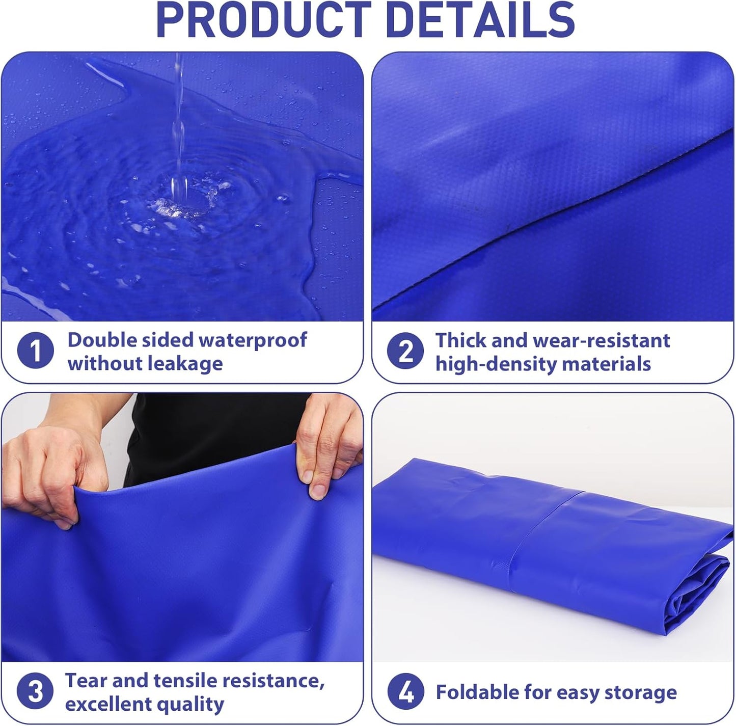 1000L/264gal Foldable Water Bladder Storage Container - Large Capacity Soft Water Bag for Drought Resistance, Fire Prevention, and Emergency Water