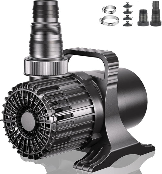 WaterRebirth (4900GPH-250W,UL listed) High Flow Submersible Large Fountain Submersible Water Pond Sump Pump Aquarium Electric Waterfall Pump Outdoor PS-4900