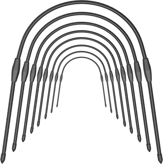 FOTMISHU 8pcs Garden Hoops for Raised Beds, 19.6"x 19.6" Greenhouse Hoops for Cover Garden Netting, Rust-Free Garden Tunnel, Reuseable Gardening Supplies for Plants (8pcs S-19.6"x 19.6")